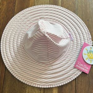 RuffleButts Pink and White Sun Hat